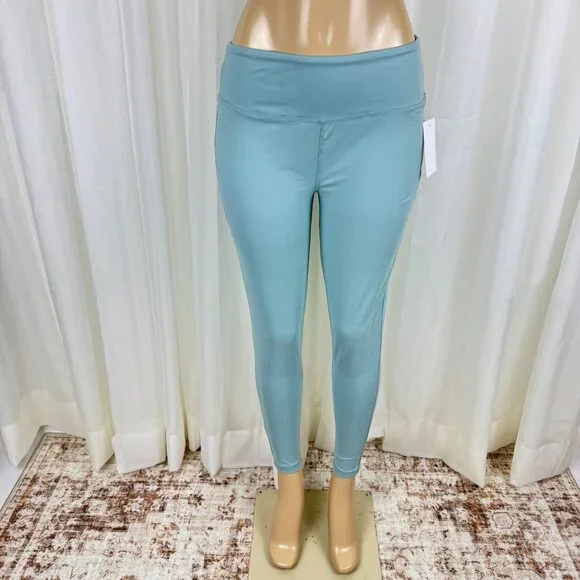 Women's Zenana Plus Size Wide Waistband Full Length Leggings Mint Green 3X - Picture 9 of 9